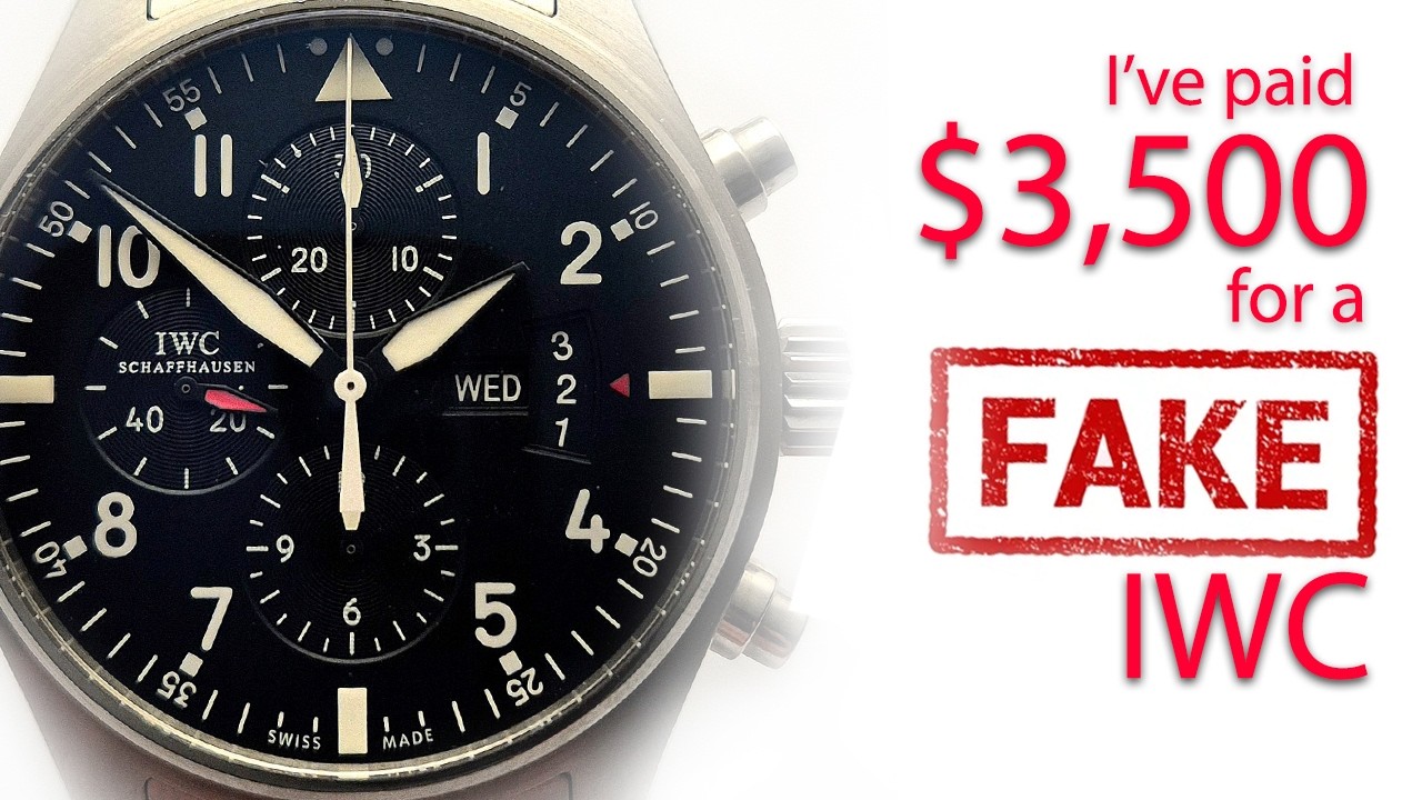 I've paid $3,500 for a fake IWC watch. And yes, I am a watchmaker