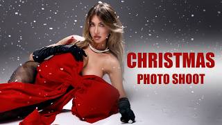 Christmas Fashion Photoshoot | Studio Lighting, Posing & Fake Snow
