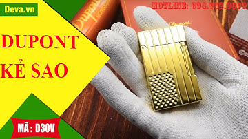 Bật lửa Dupont kẻ sao màu vàng D30V | Giá: 750.000 Đ