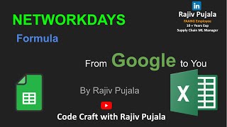 50. Master NETWORKDAYS Function in Excel & Google Sheets | Simplified by a Googler