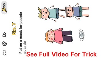 Brain Out Beat Virus Level 7 || Put On A Mask For People Outside.