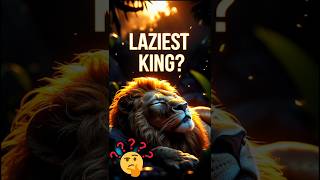 Laziest King?🤔😱#shorts #trendingshorts #viralshorts #lion