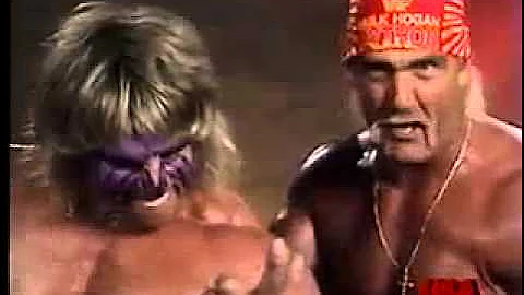 WWF - Ultimate Warror & Hulk Hogan Promo on cocaine
