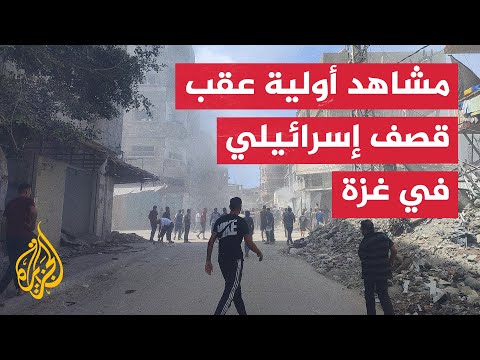 اللحظات الأولى عقب استهداف إسرائيلي بمحيط مستشفى كمال عدوان