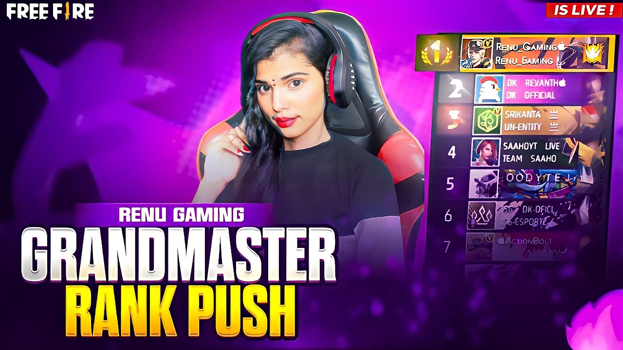 Push To Top 1 Grandmaster Serious Rank push - Free Fire Live Rank Push ...