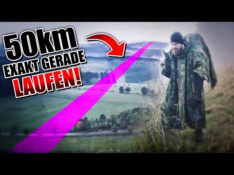 50km EXAKT auf einer LINIE laufen - keine Hindernisse umgehen | Durchschlageübung | Fritz Meinecke