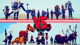 DLC VIKING TEAM vs MEGA HOLIDAY TEAM | TABS - Totally Accurate Battle Simulator