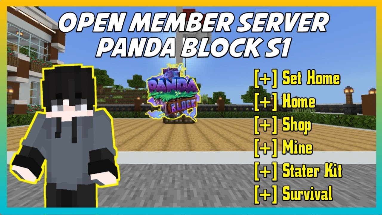 Open Member Server Mcpe | Panda Block S1 | Minecraft 1.19.30 - YouTube