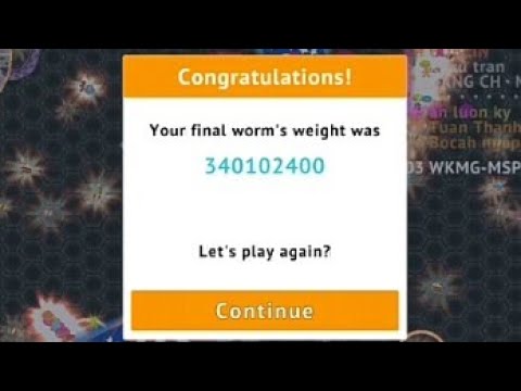 Wormate.io The Easy Way To Get 340,102,400 Mass on Wormate.io VS. 2,147,483,640 Worms Epic Gameplay