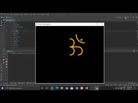 python turtle Om symbol drawing