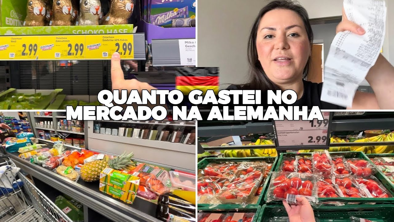 SUPERMERCADO NA ALEMANHA: O QUE COMPREI E QUANTO GASTEI! 🇩🇪🛍️