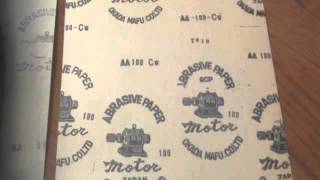 紙ヤスリで砥石を平にする