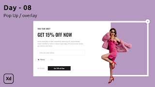 Pop-Up / Overlay Design in Adobe XD | Daily UI Design Challenge | Day - 08