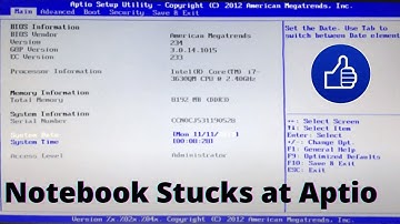 Fix - Stuck at Aptio Setup Utility - Notebook [ayusin ang laptop na natigil sa aptio setup utility]