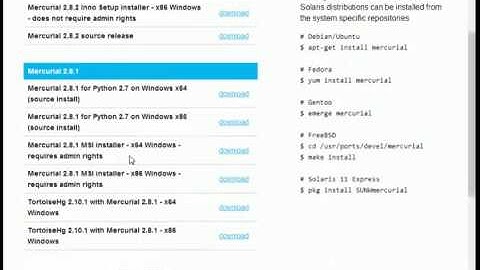 Tutorial 3- Googlecode Wikipage: Downloading/Installing Mercurial (Hg)