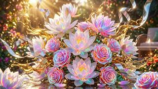 Iridescent Holographic Flowers 4K | 7 Hours Rainbow Garden Wallpaper · Samsung Frame · LG OLED screenshot 3