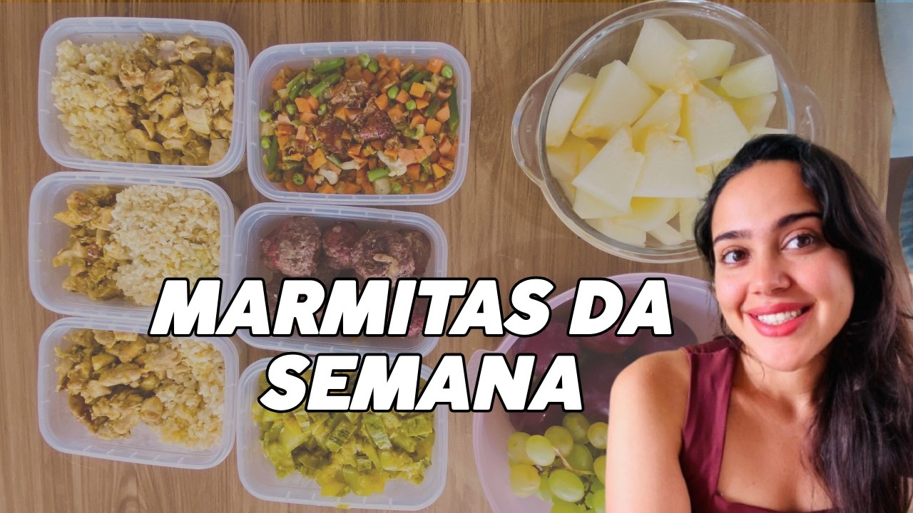 Como me ORGANIZO para FAZER as MARMITAS saudáveis (almoço e jantar) da SEMANA TODA