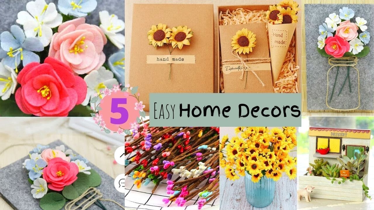 5 Home Decor Easy Crafts Completion / Easy Craft Ideas