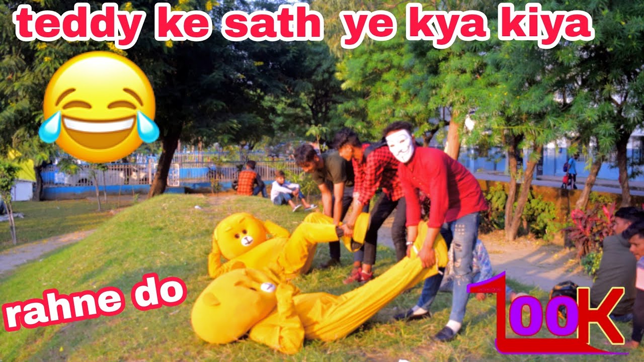 TEDDY😂 BEAR PRANK ON PARK BOYS FUNNY VIDEOS 😂 || HALDWANI ||  UTTRAKHAND