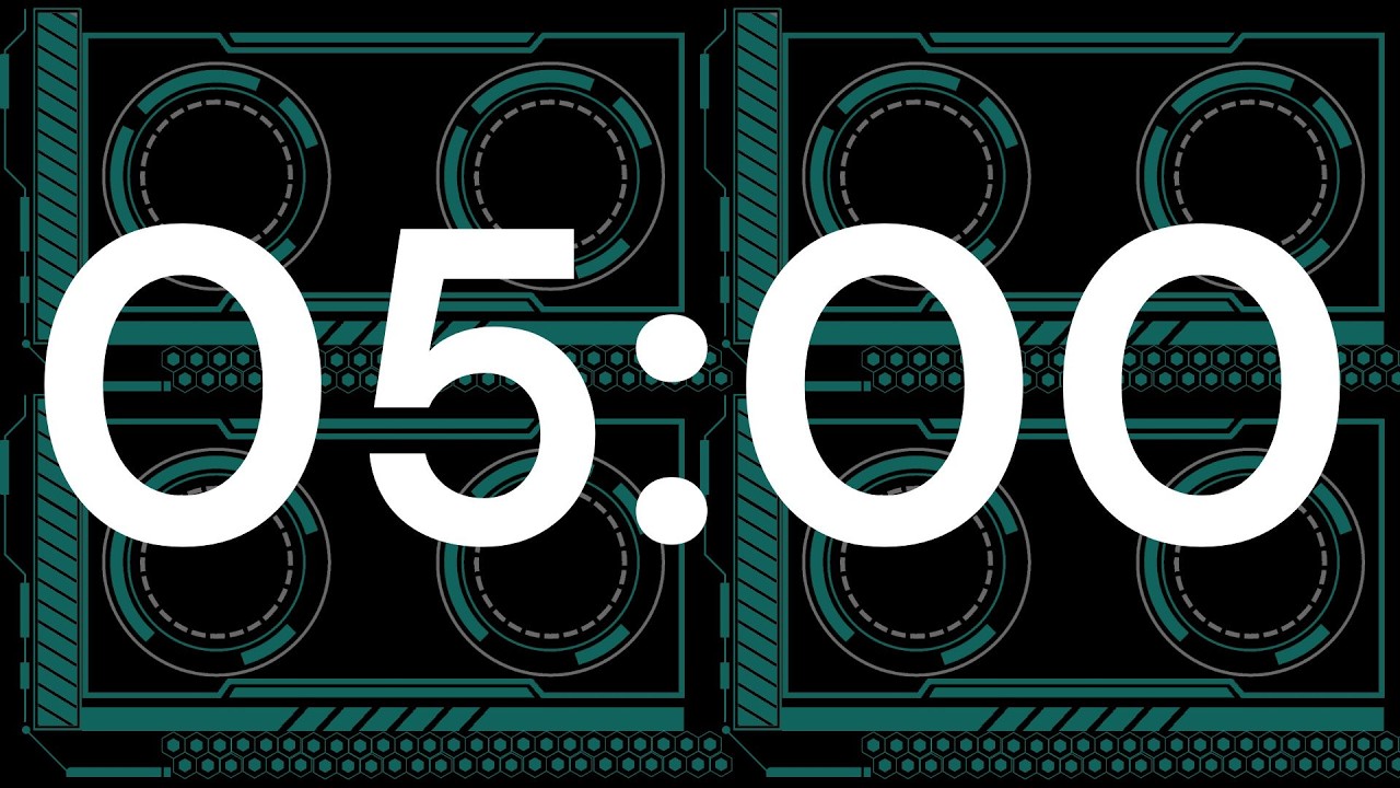 5 Minute Break Timer 🧡 Moving Light Streak Background 🧡 ASMR Tick Tock ...