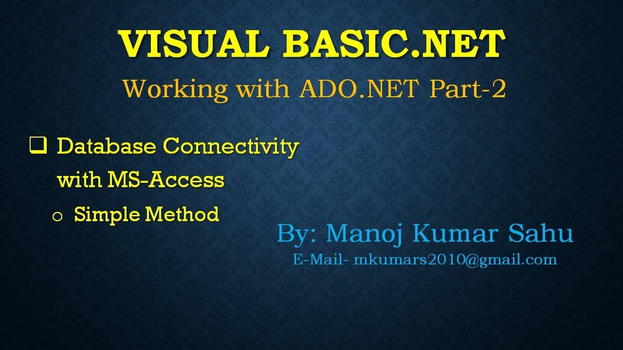 Database Connectivity Mannual Method - YouTube