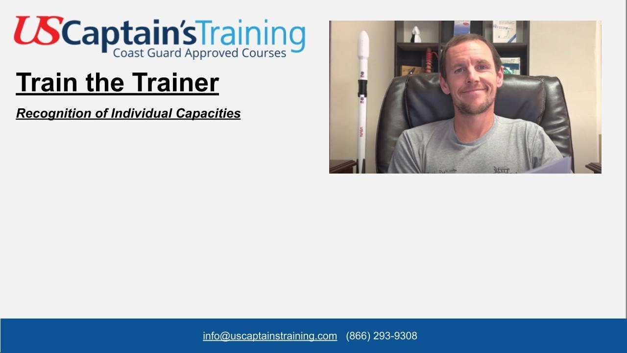 Recognition of Individual Capacities | Train the Trainer | US Captain's ...