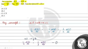 For a reaction : \( X A \longrightarrow Y B \), if \( \log \left[-\frac{d A}{d t}\right]=\log \l...