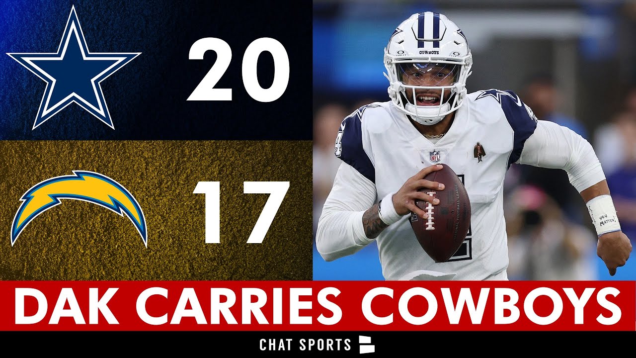 ESPN NFL resultados] Dallas Cowboys 20-17 Los Ángeles Chargers por la week  6 de la NFL 2023, Deportes