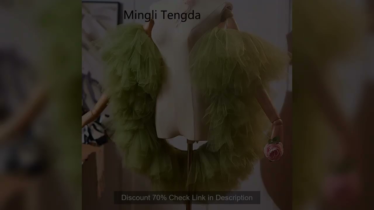 Mingli Tengda Olive Green Tulle Shawl Evening Dress Accessories Handmade DIY High-end Silver Grey Br