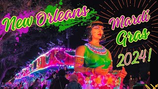 Mardi Gras weekend kicks off in New Orleans 2024 💜💛💚 #mardigras