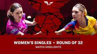 Honoka Hashimoto vs Bernadette Szocs | WS R32 | #WTTSingapore2026 screenshot 4