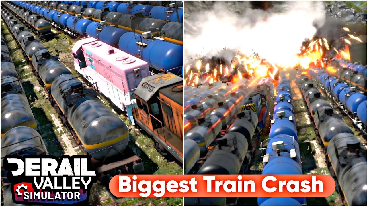Biggest Train Blast Experiment Ever | Derail Valley Crash
