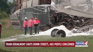 Train derailment in Marlow