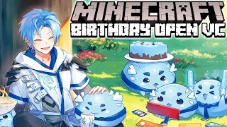 🎂 BUILDING MY BIRTHDAY CAKE 🎂 (OPEN VC) 【🟩 MINECRAFT 🟫】 【37】