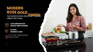 Urban Chef Gas Stove 3 Burners Glass Top | ISI Certified 3 Burner Stoves