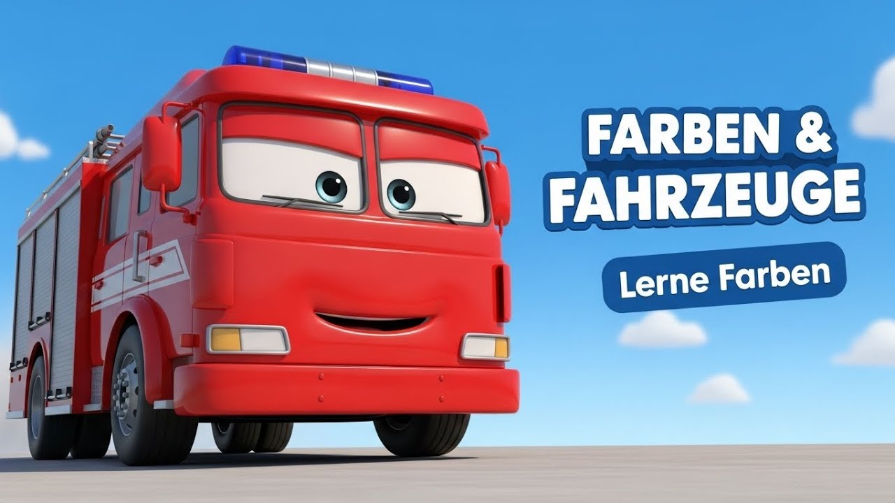 Farben und Fahrzeuge | Vehicles Colors Song for Kids