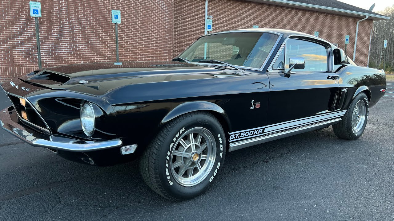 1968 GT500KR 428 Cobra Jet Raven Black 5 Speed. - YouTube