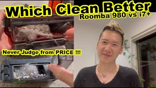 iRobot Roomba i7+ vs 980 Full Review Cleaning &amp; Bin Collector Comparison which do best job 2021