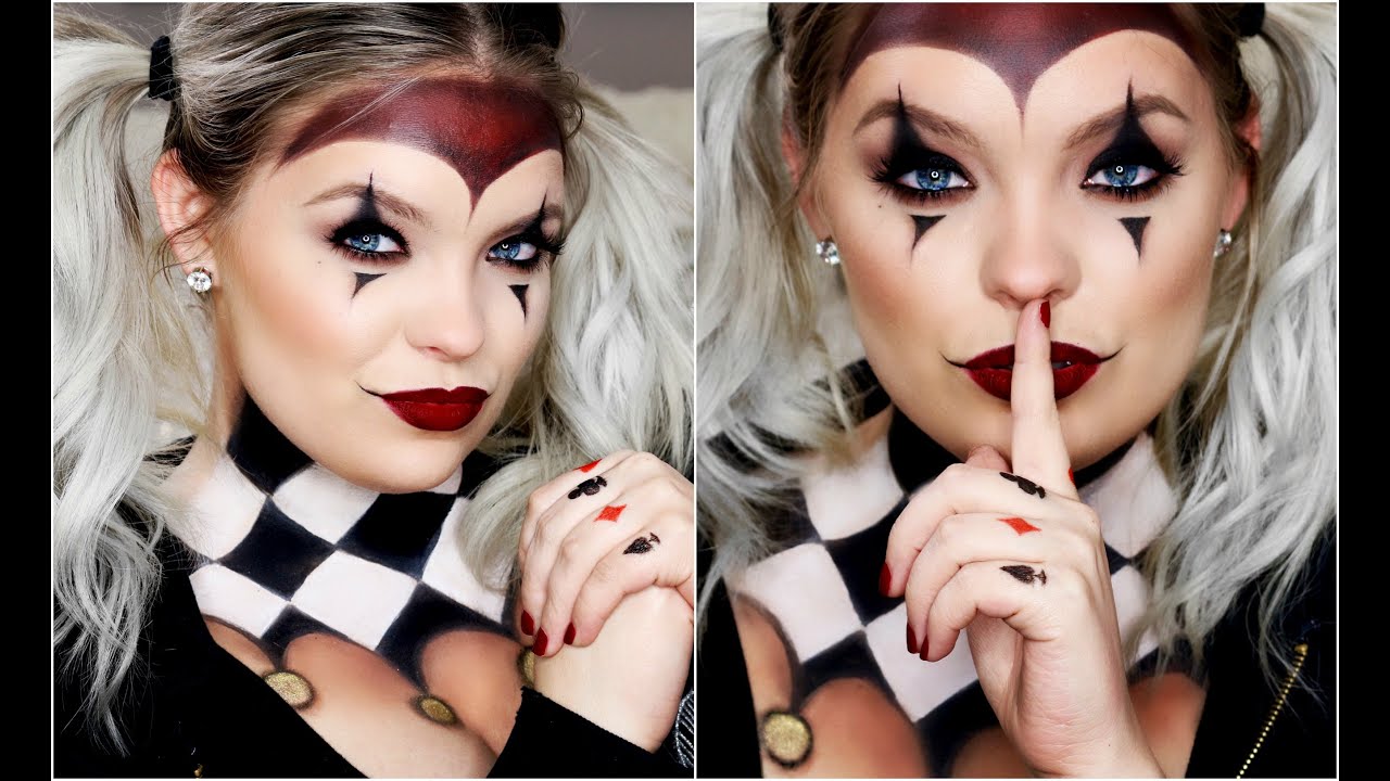HARLEY QUINN MAKEUP TUTORIAL ❤️ Brianna Fox - YouTube