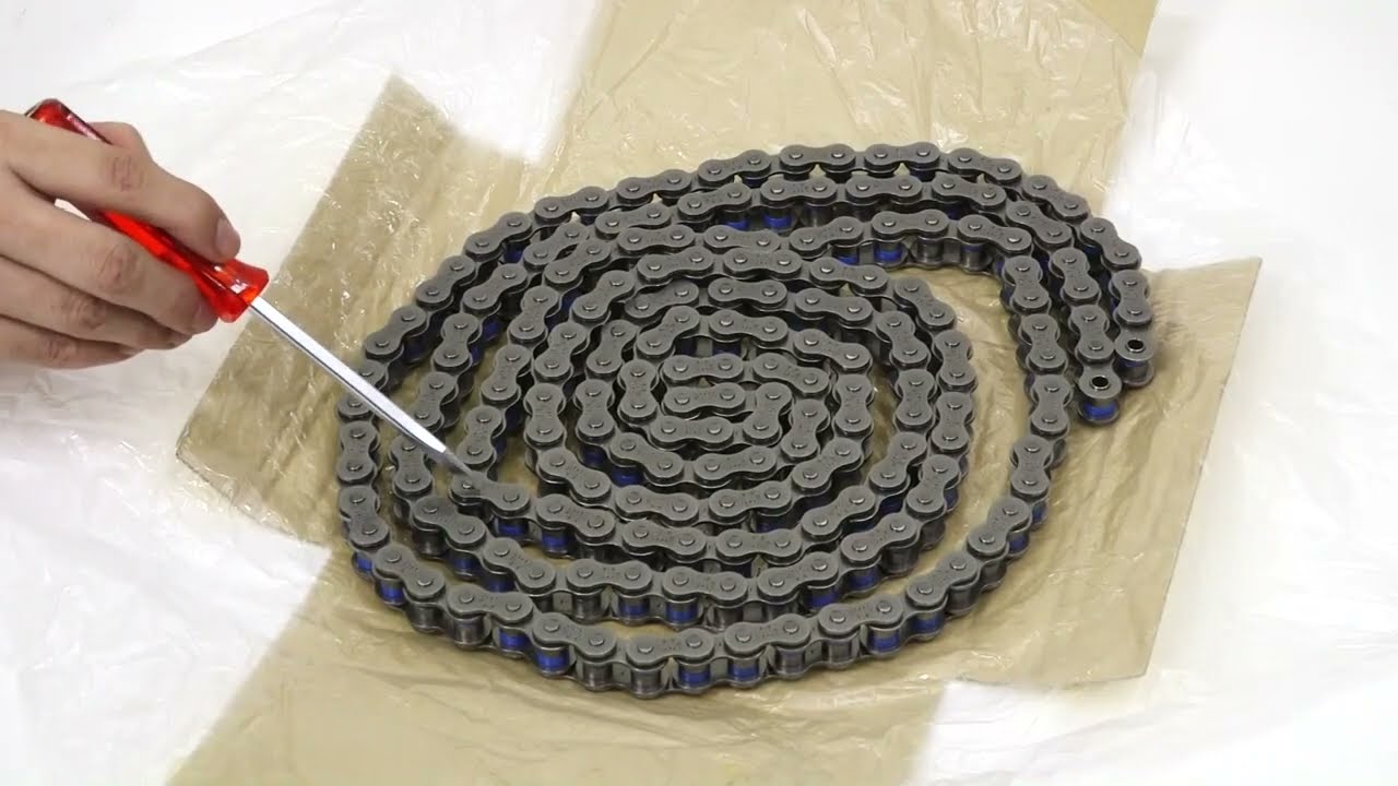 チェーン交換マニュアル2 シールチェーン切断編 （DID） - YouTube