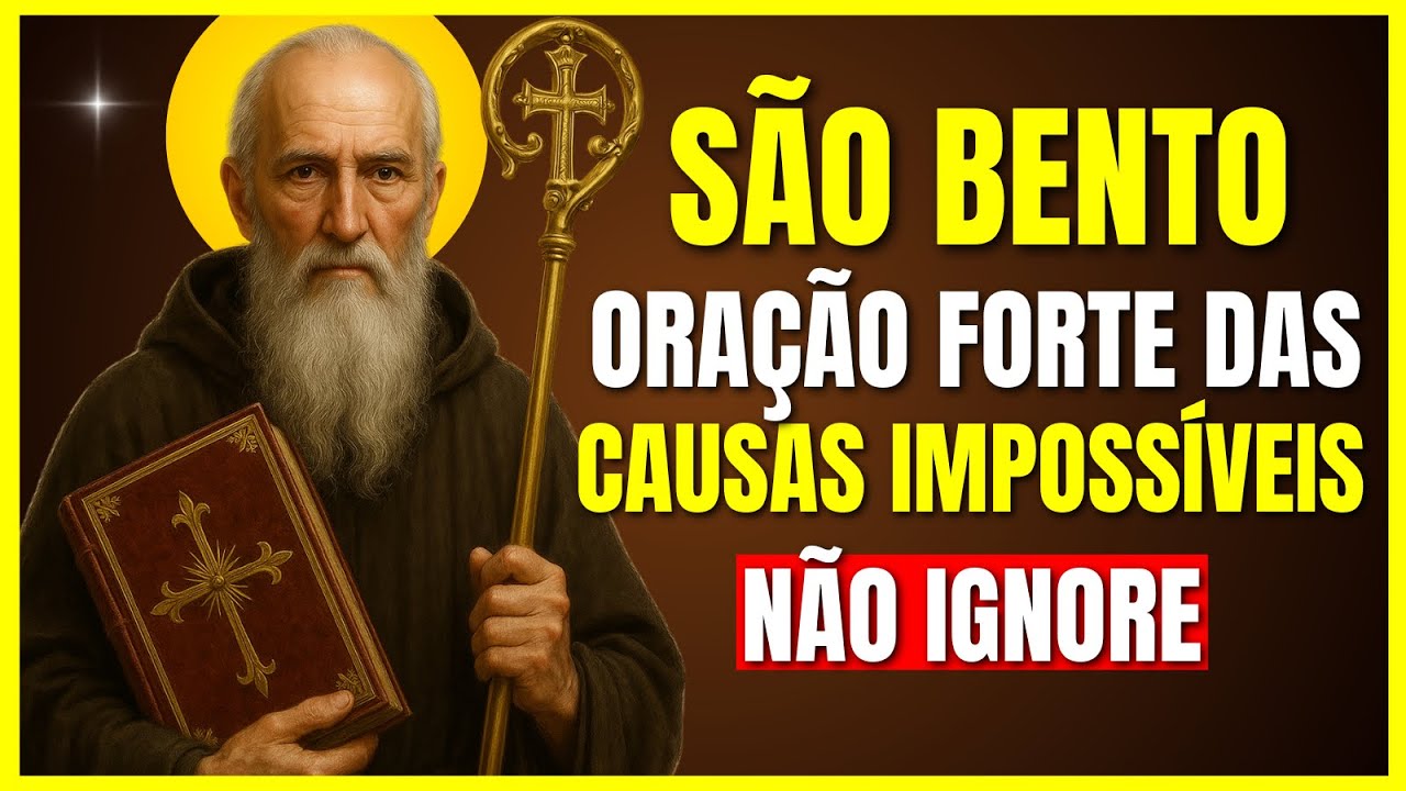 SÃO BENTO: ORAÇÃO FORTE DAS CAUSAS IMPOSSÍVEIS - YouTube