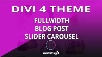 Divi Theme Fullwidth Blog Post Slider Carousel 👍