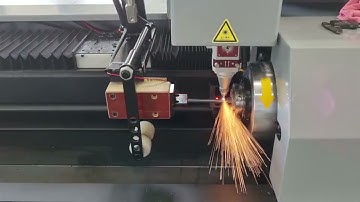 [LX Laser Tech.] Automatic round tube laser cutter with economical feeder in South Korea factory