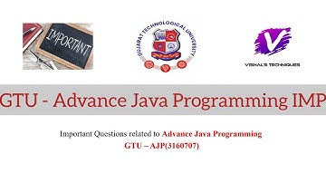 Advance Java Programming 3160707 | GTU Important Question of AJP | SEM 6 | AJP - Question Bank