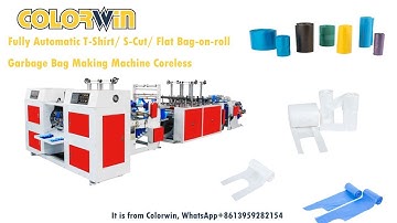 Biodegaradable Plastic Bag-Making Machine#T-shirt bag on roll making machine coreless#vest bag made