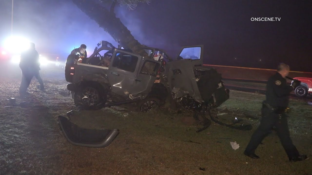 Jeep Splits Open After Crashing With Tree Causing Fatality