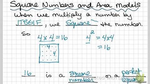 Unit 1   Lesson # 1 Square Numbers and Area Models