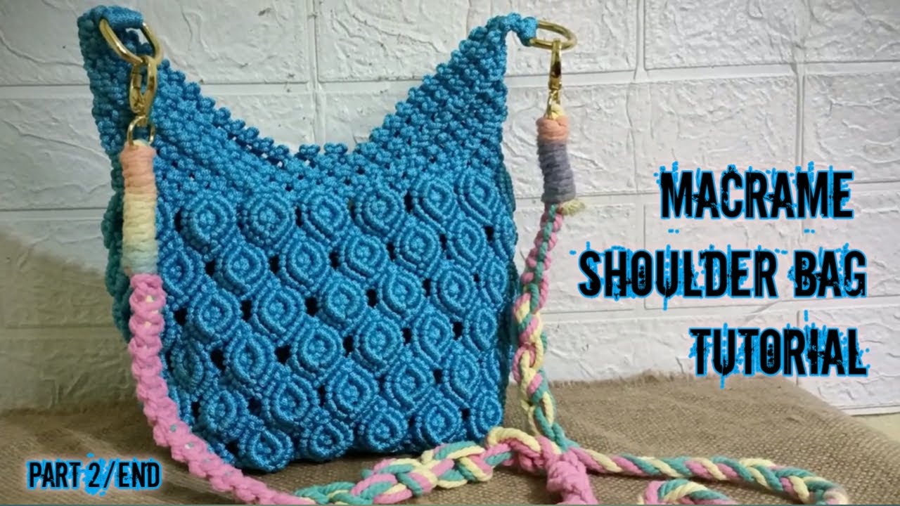 DIY Macrame Shoulder Bag. Simple macrame bag tutorial. - YouTube