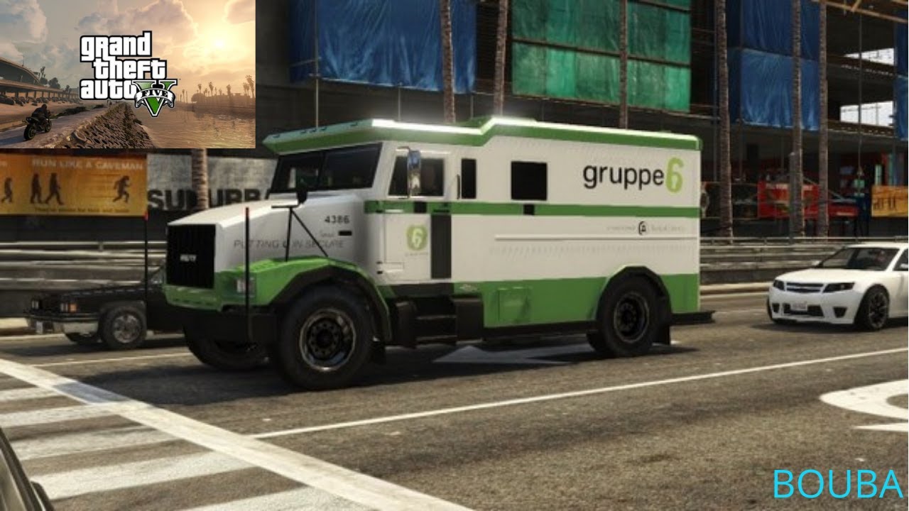 Mission braquage organisé du camion de banque Gta V - YouTube