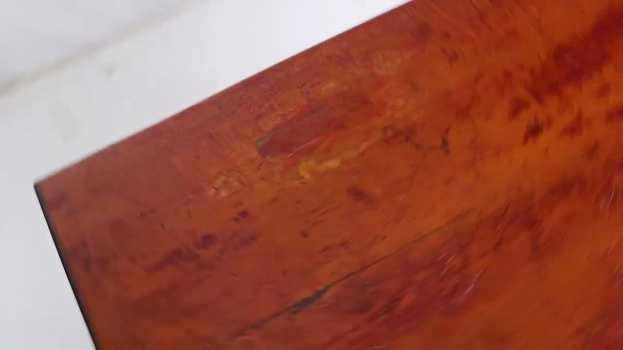 Hand Painted Antique Tibetan Two Drawer Sofa Table In Red And Yellow